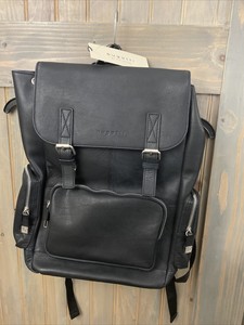 Bugatti Sartoria Black Leather Backpack Brand New NWT ...