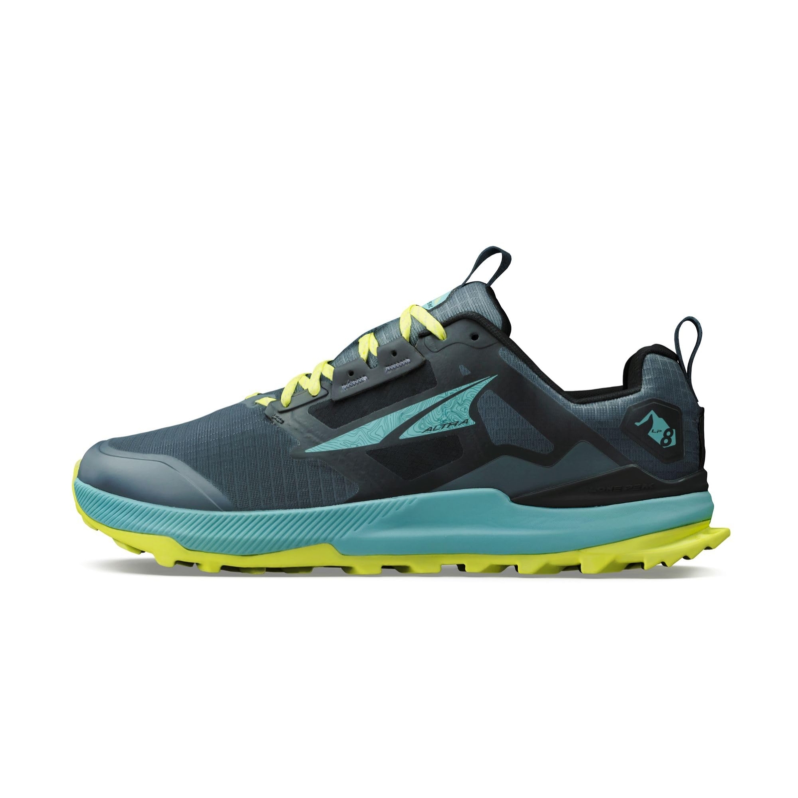 Zapato de Trail Running ALTRA Lone Peak 8 Para Hombre, 10.5, Negro/Gris Talla_10.5_Negro/Verde