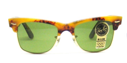Ray-Ban USA Vintage 80s NOS B&L Wayfarer Max W1271 Honey Tortoise New Sunglasses - Picture 2 of 14