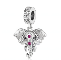 Charm AnhäNger FüR Armband Elefant Safari Tier Silber Geschenkidee