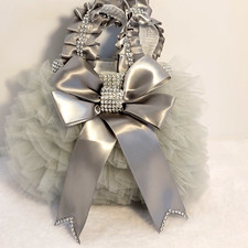 Sale Teen Girl/Women Handmade Gray Tutu Dressy Princess, Frilly, Fancy Purse