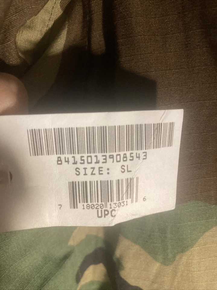 Woodland Camouflage Shirt BDU Small Long 8415-01-390-8543, New - Image 2 of 4