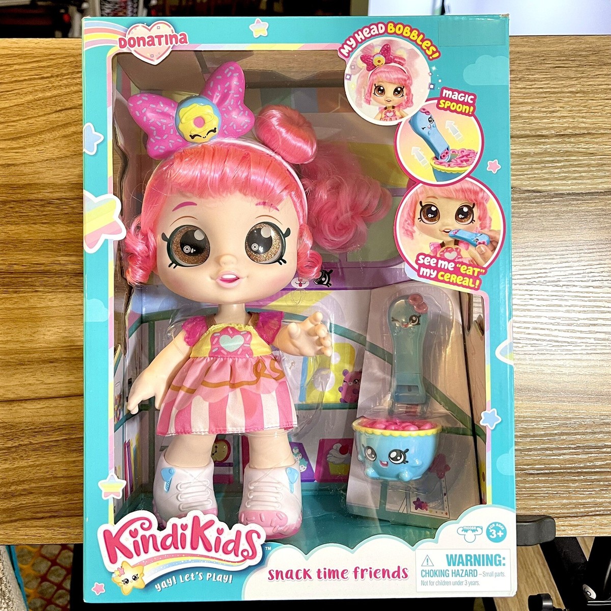 Kindi Kids Donatina Toddler Doll Snack Time Friends 10” Brand New In Box!