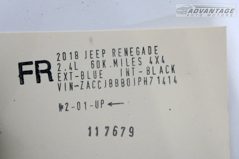 Jeep Renegade 2016-2020 lado del pasajero derecho tablero tablero cubierta aislante OEM Foto 4 de 4