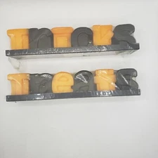 Tricks Or Treats Word Candles 2004 Target Black And Orange Halloween 11"long 