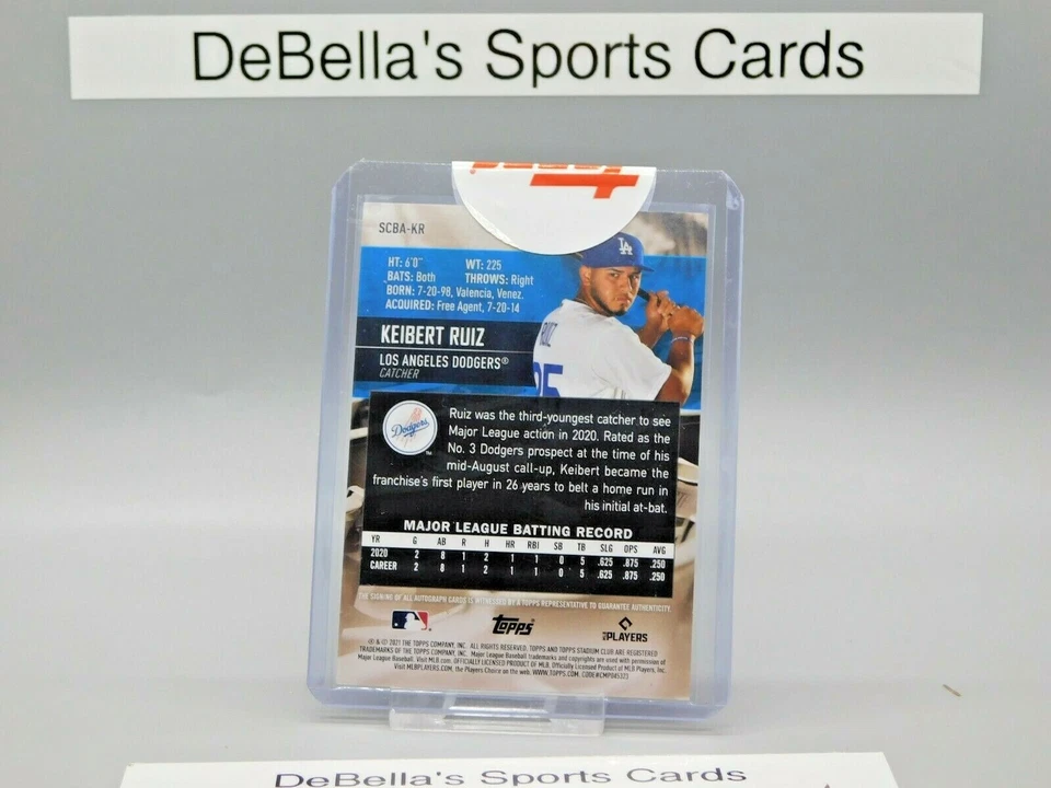 KEIBERT RUIZ  2021 STADIUM CLUB Autograph ON CARD Nationals - Image 2 of 2