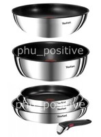Tefal Ingenio Emotion Pfannenset 6-TEILIG, Pfannen + Wok + Schmorpfanne + Griff