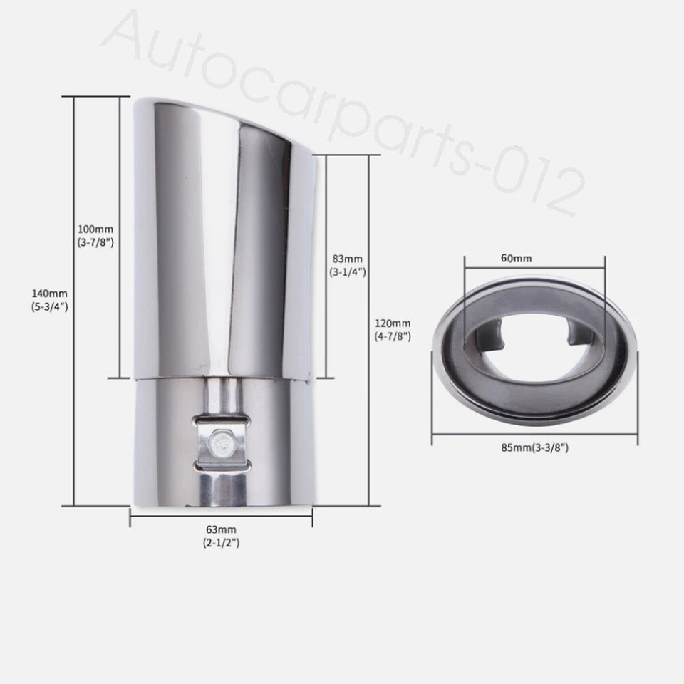 For Ferrari 360 Modena Car Exhaust Pipe Tip Rear Tail Throat Muffler Steel US — 第 2/4 张图片