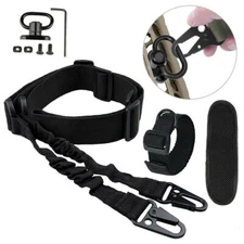Tactical 2 Point Sling Strap + Sling Shoulder Pad +D Ring + MLOK QD Swivel Mount