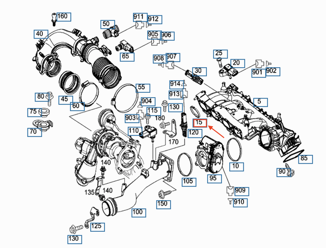 INFINAUTO Ventildeckeldichtung Für Mercedes A-Klasse W176 - Inklusive Ansaugkrümmerdichtung OE A6510160021