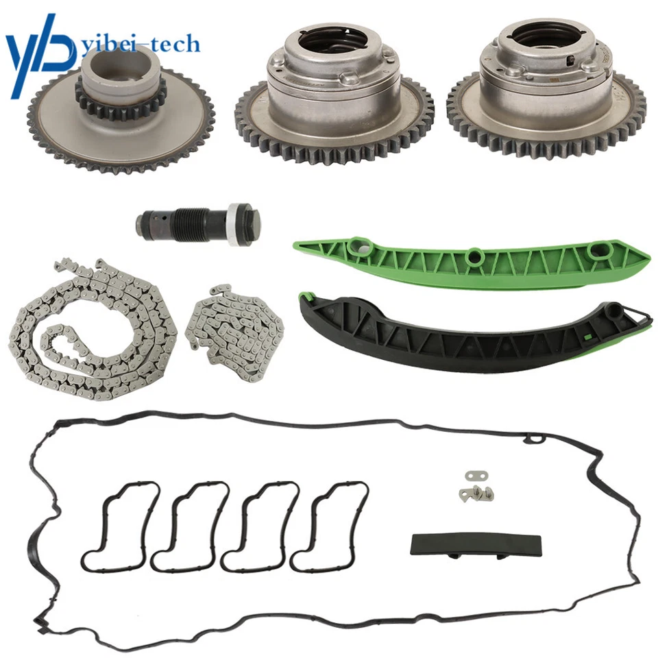Kit de cadena de distribución ajustador de árbol de levas para Mercedes Benz W204 C180 C250 SLK250 1,8 L Foto 2 de 4