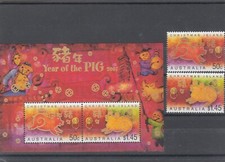 Christmas Island  Stamps.Mini Sheet & Stamp Set.Year of the Pig.2007.MNH.