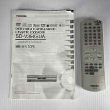 Genuine OEM Toshiba SE-R0108 DVD/VCR Combo Player Remote Control Manual