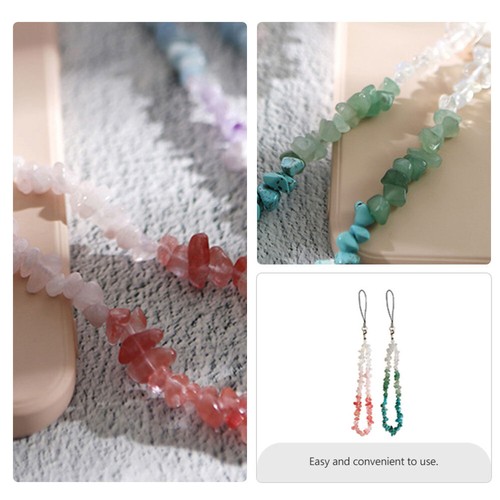 2 Pcs Chain Cellphone Beaded Lanyard Charms Strap - 第 9/12 張圖片
