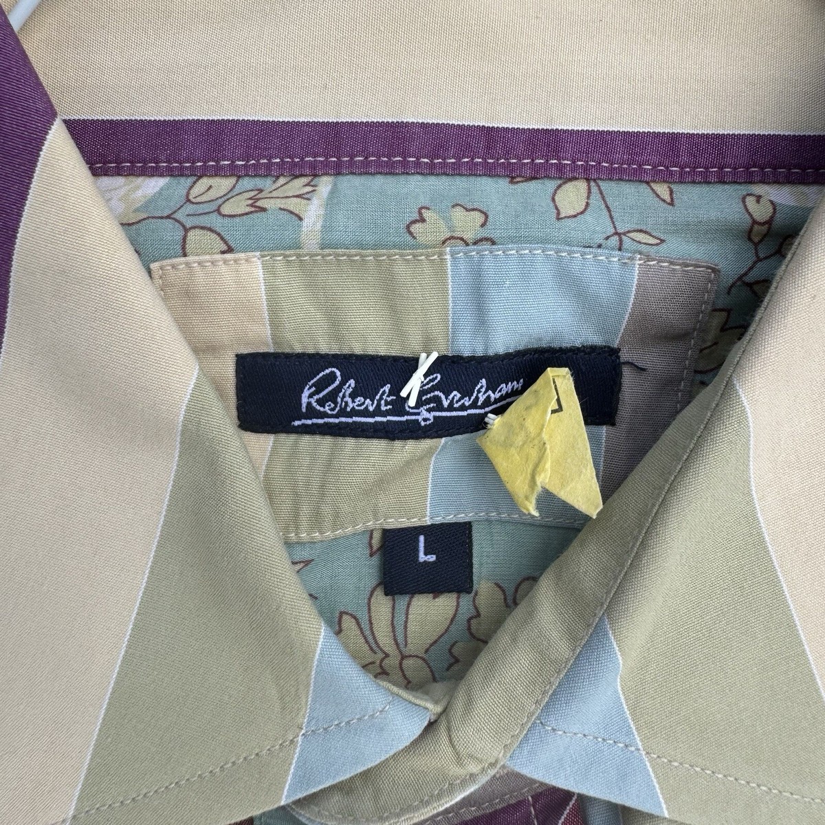 Stunning Robert Graham Colorful Striped Long Sleeves Cotton Casual  display picture 1