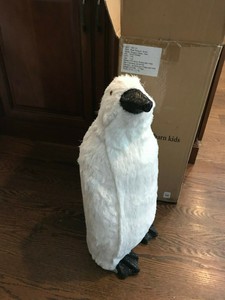 Pottery Barn Kids Sisal Black White Penguin Small New In Box