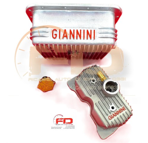 COPPA OLIO E COPERCHIO PUNTERIE ALTO GIANNINI X FIAT 500/126 EPOCA SCRITTA ROSSA - Foto 3 di 8