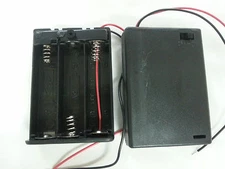 Pack of 1 - Triple AA (4.5V) Battery Holder Case w/ Switch 6" leads