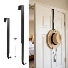 25.5-15.3in Adjustable Wreath Hanger Over Door Extendable Metal Hook Heavy Duty