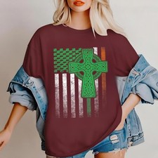 Irish American Flag - 2D Print T-shirt, Sweater Hoodie