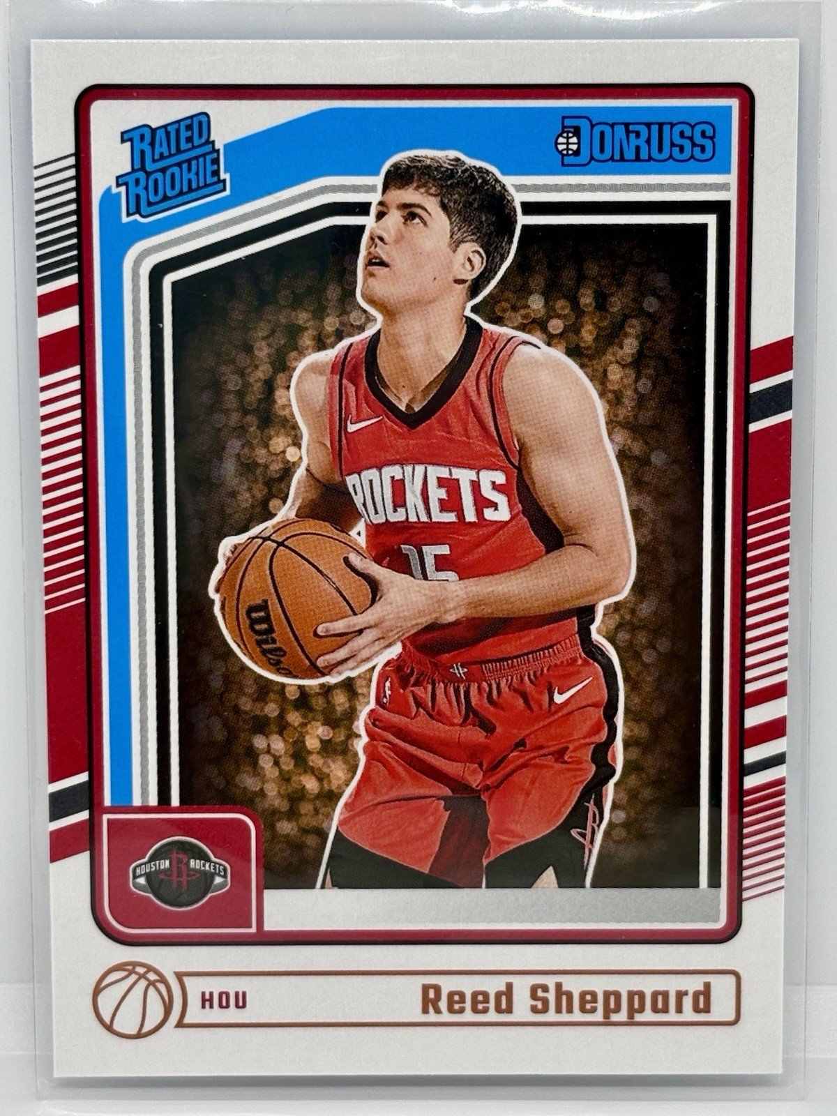 Reed Sheppard Rated Rookie - 2024-25 Panini Donruss #202 Houston Rockets RC