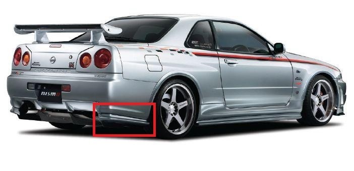 BNR34 GT-R NISMO リアバンパー V.spec II Nür Genuine Nismo Rear Bumper Under Spoiler Extension Z-Tune For R34