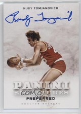 2014-15 Preferred Panini Signatures 56/75 Rudy Tomjanovich #489 Auto HOF 7xr