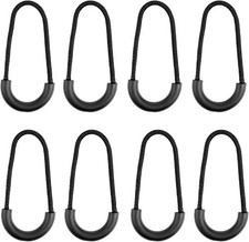 20 Pcs U-Shape Nylon Zipper Pulls, Heavy Duty Zipper Tags - Black