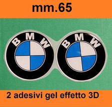 2 adesivi BMW GEL 65.mm Resinati morbidi scritta stemma logo 3D per Auto e Moto