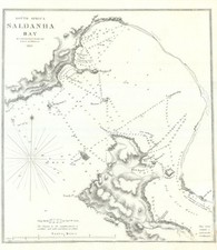 South Africa — Saldanha Bay by Capt. Robert Wauchope R.N., HMS Eurydice 1841 map