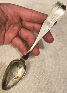 ANTIQUE COIN SILVER SPOON BELONGED TO THE FAMILY OF PRESIDENT JOHN ADAMS vafo
