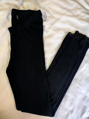 Change Lingerie 70 % Wool 30%  Silk Leggings Pants Black Sz M 39''/100cm Women's