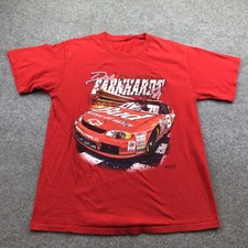 Vintage Dale Earnhardt Jr Shirt Mens Large Red NASCAR Bud Racing VF Imagewear