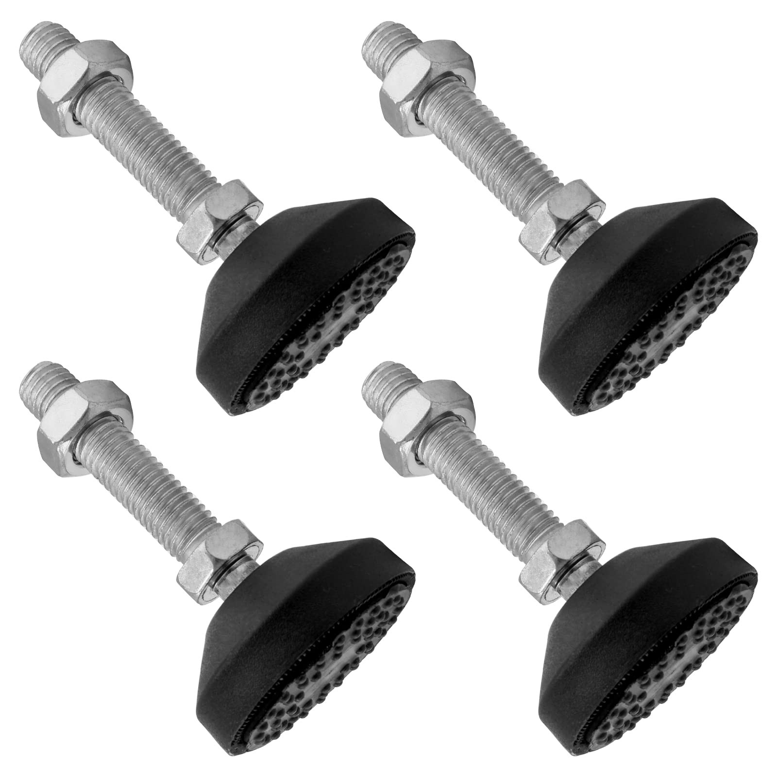 Bonsicoky M12 Metal Adjustable Leveling Feet, Black, 4 3.2" x 1.9", Black