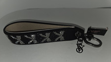 NEW Victoria's Secret Crystal Bows Sparkle Wristlet Strap Keychain Black