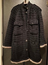 USED CHANEL LONG KNIT COAT GOOD