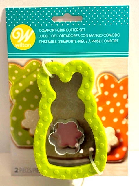 Conejito con forma de flor o cola de algodón agarre cómodo cortador de galletas Wilton Pascua Foto 2 de 2