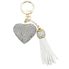 Sqzrpomddy Sparkling Crystal Pendant Keyring, Rhinestone Heart Keychain, Keyr