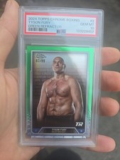 2024 Topps Chrome - Tyson Fury, Tyson Fury #2 Green Refractor /99 POP 1