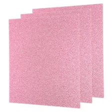3Pcs Pink Glitter Acrylic Sheets 1/8" Thickness 12" x 12" PMMA Sheets
