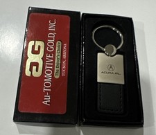 ACURA RL Black Leather & Metal Keychain NEW I...