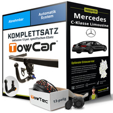 Anhängerkupplung abnehmbar für MERCEDES C-Klasse Limousine +Elektrosatz Set NEU