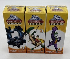 DC HEROCLIX ICONS Booster Pack 2005 Wizkids- 3 Pack