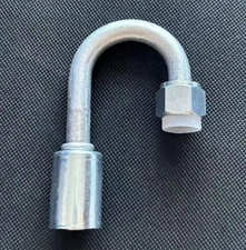 A/C BEADLOCK CRIMP ON AC FITTING FEMALE O RING 180 DEGREE #8 NUT #8 HOSE BL1932