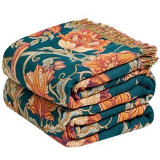 Wzvzss Boho Throw Blanket - 100 Cotton Ultra Soft Muslin Blanket, 50"x60"