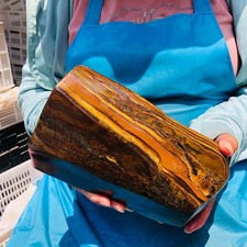 5.34LB Rare Natural Beautiful Yellow Tiger Crystal Mineral Specimen Heals 1231