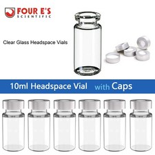 100pcs 10ml Glass Vials Lab vial Sample vial Clear Headspace Vial 20mm Crimp Top