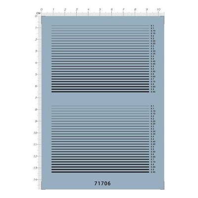 Different Width 0.01-0.95mm Straight lines Car Markings Water Slide Decal Black