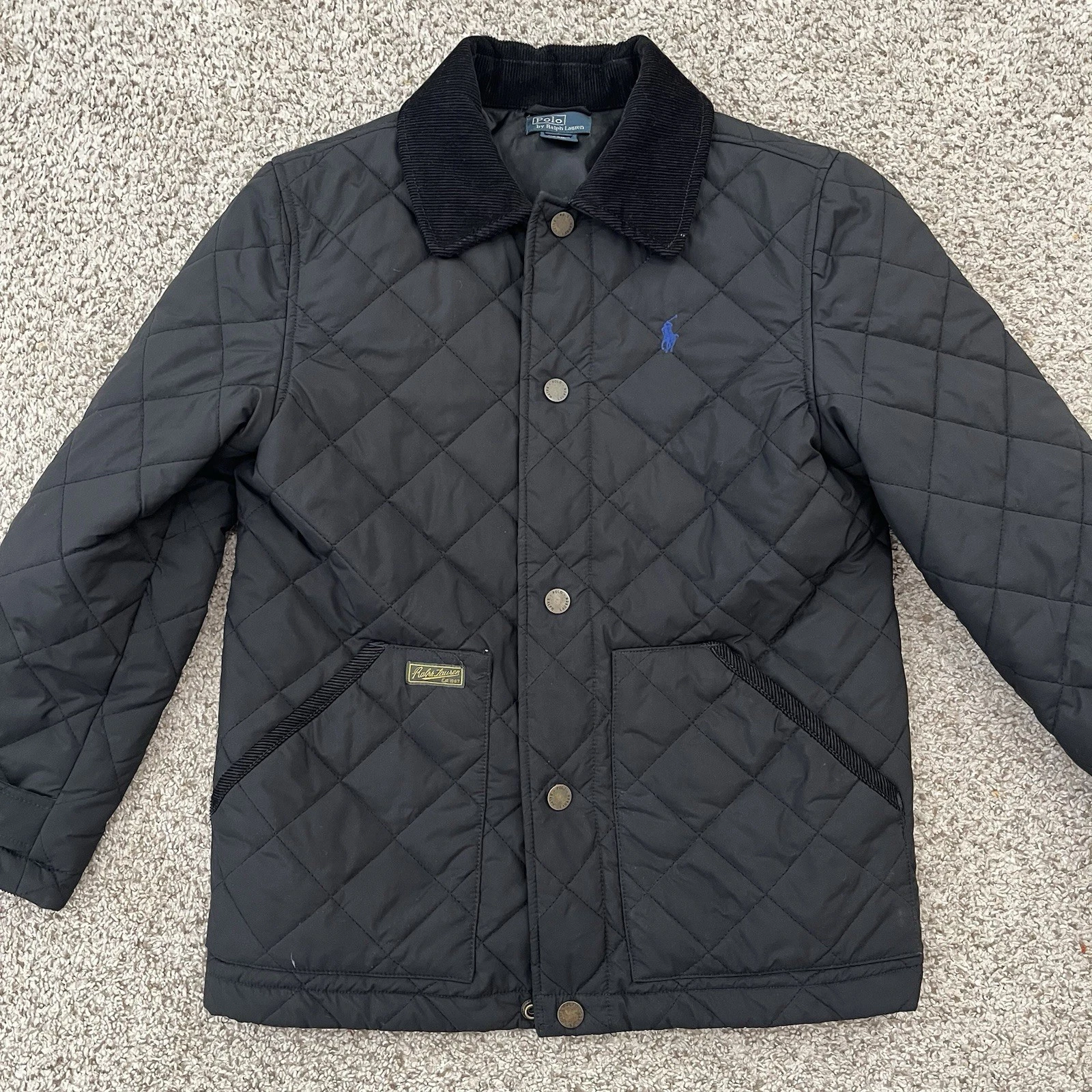 Polo Ralph Lauren Puffer Jacket Youth Medium Boys 10/12 Quilted Coat *Read*