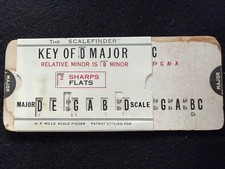 Vintage "The SCALEFINDER" H. P. MIlls przesuwna wyszukiwarka skali "patent w toku"